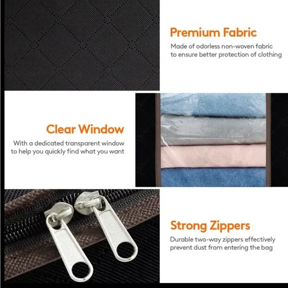 Black Fabric Storage Organizer NWOT - Picture 4 of 5